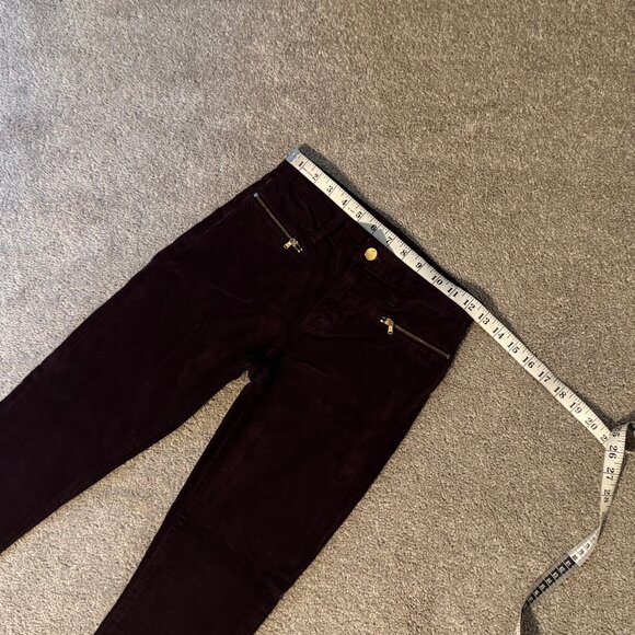 J BRAND Iselin Corduroy Skinny Zipper Jeans in Blackberry Sz 24 (25x28) EUC - Picture 10 of 12